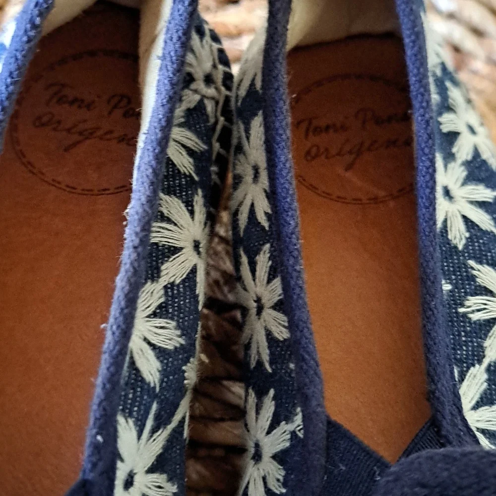 Toni Pons Origins Womens Floral Embroidered Espadrille‎ Loafers EU38/US7.5